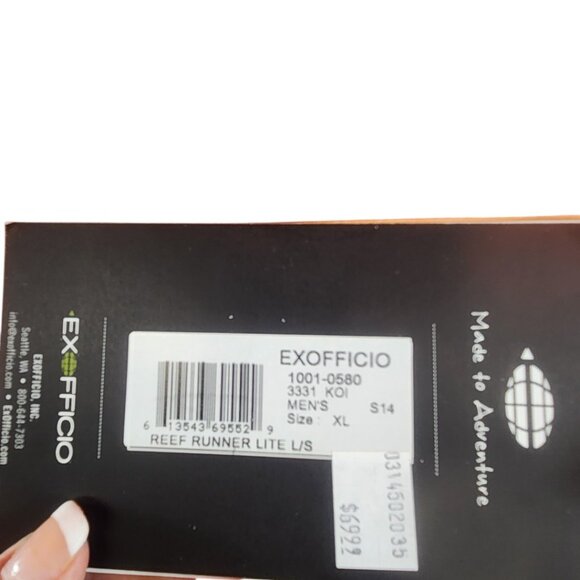 Exofficio Men's Dry Lite Orange Casual Button Down Shirt - Picture 6 of 6